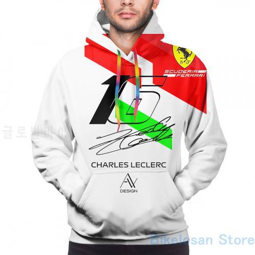 Mens Hoodies Sweatshirt for women funny Charles Leclerc 2019 print Casual hoodie Streatwear