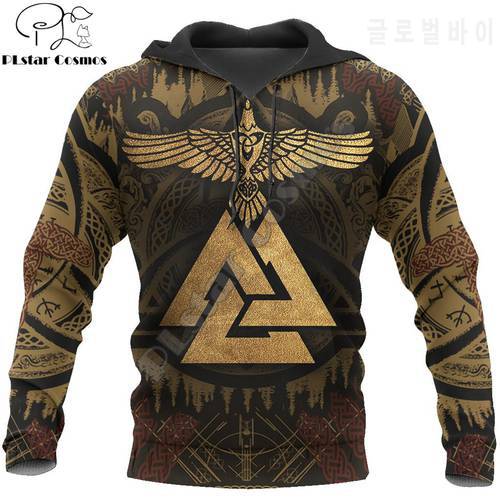 Viking Huginn Raven Tattoo All-Over Print 3D Hoodie and Sweatshirt Harajuku Fashion hoodies Unisex Casual Jacket pullover DW0028