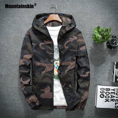 Mountainskin Men&39s New Jackets Spring Autumn Casual Coats Hooded Jacket Camouflage Fashion Male Outwear Brand Clothing 5XL SA637