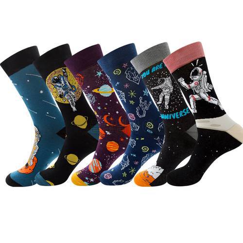 men socks cotton funny socks for man women novelty casual dressing color happy crew socks for happy wedding accessories gift