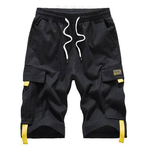 Shorts Large Size 2020 Summer Streetwear Male Bermuda Cargo Side Pockets Plus Size 7XL 8XL 9XL Knee Length Mens Cotton Shorts