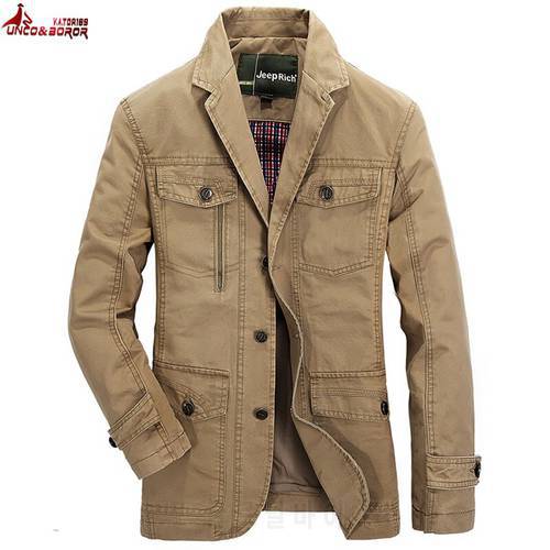Spring autumn Men`s cotton casual jacket outwear military suit coats male casaco masculino plus size 4xl 5xl blazer army jacket