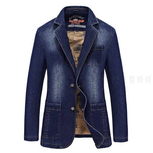 Mens Jackets Men&39s Spring Autumn Fashion Denim Jackets Men Causal Cowboy Blazers Washed Slim Fit Jean Jacket Coat Male Clothes