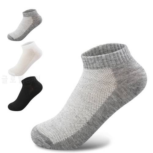 HOT SALE 2022 10 Pair Breathable Men&39s Socks Short Ankle Socks Men Solid Mesh High Quality Male Boat Socks