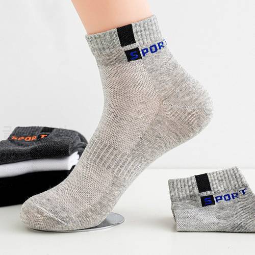 10 Pcs/5 Pairs Men Cotton Socks Business Socks Breathable Spring Casual Socks Thin Socks Set Summer Sport Ankle Socks Pack