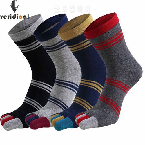 5 Pairs Mans Socks With Toes Cotton Striped Short Solid Funny Weed Business Sox Harajuku Fashion Five Finger Socks Hot Sell