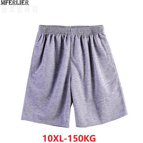 large size 7XL 150KG summer men cotton shorts sports big sales cheap Comfortable soft oversize loose shorts black gray shorts