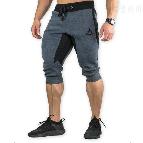 Men&39s Cotton Casual shorts 3/4 Jogger Capri Pants Breathable Below Knee Short Pants with Three Pockets