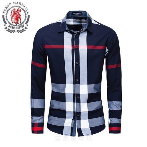 Casual Vertical Plaid Shirts Mens Chemise Homme Men&39s Shirt 2021 Long Sleeve Casual Slim Fit Shirts 100% Cotton Shirts 199