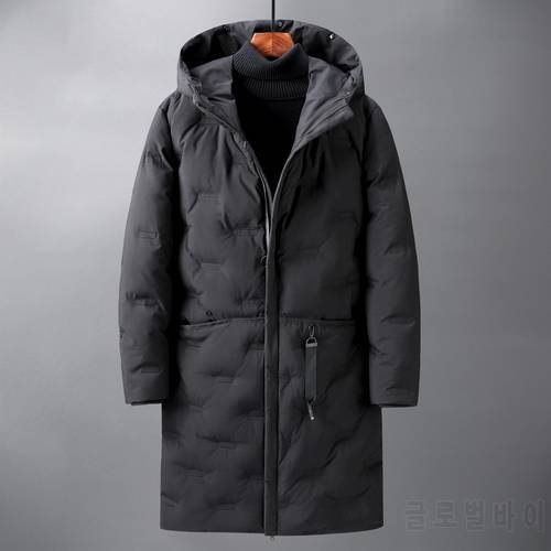 Long Down Jacket Men Top Quality Thick Winter 2022 NEW Hat Detached Warm Parka Waterproof Windproof coat plus size S-4XL
