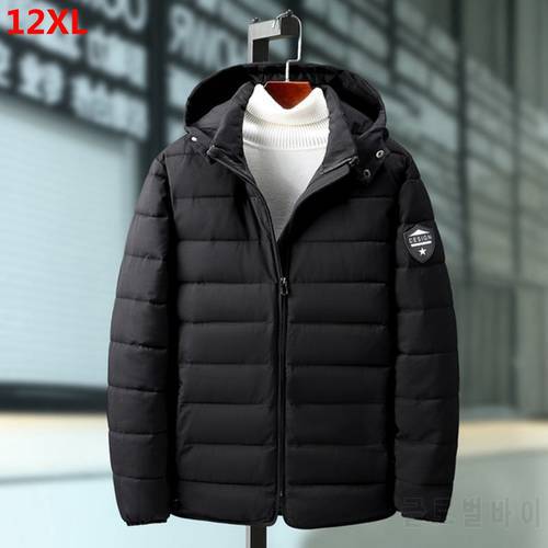 Large size men&39s cotton overcoat 160kg loose version plus size extra large oversized jacket cotton coat winter 12XL 11XL