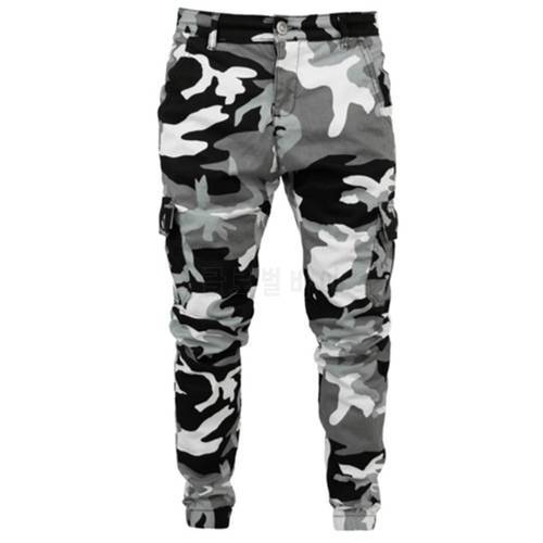 2020 Mens High quality Pencil Casual jeans Men Camouflage Military Pants skinny Comfortable Cargo Trousers Camo jeans Joggers