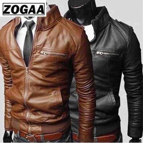 ZOGAA 2021men leather coat Autumn Winter Korean Leather Men Jacket Cool Motorcycle Leather Male Jacket Coat Warm Men&39s PU Jacket