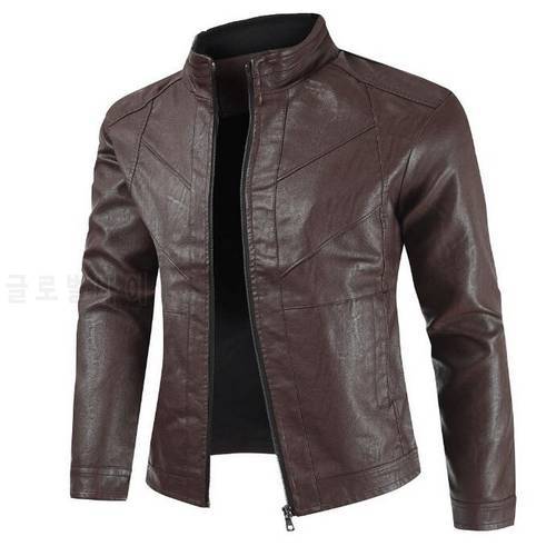 VXO Men&39s Leather Jacket Brand Casual Zipper Slim Leather Coats Multiple Styles Faux Leather Jacket Mens Winter Outwear