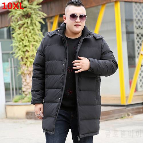 Winter plus size heavy coat long thick down jacket male 10XL extra large 160kg mens down-filled coat jacket