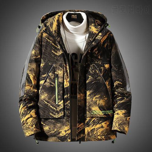 90% White Duck Down Jacket Mens 2021 Camouflage Outdoor Jacket Hooded Camo Down Jacket Military Winter Parkas High Quality