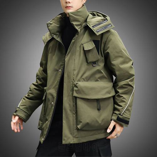 90% White Duck Down Jacket Men Winter Military Jacket Japanese Fashion Men Clothing Army Jacket Men Down Coat Hood High Quality