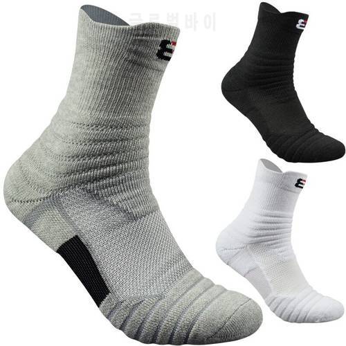 3 Pairs/lot High Quality Men Socks Thick Mens Socks Profession Thermal Towel Bottom Foot Wear Terry Combed Cotton Male Long Tube