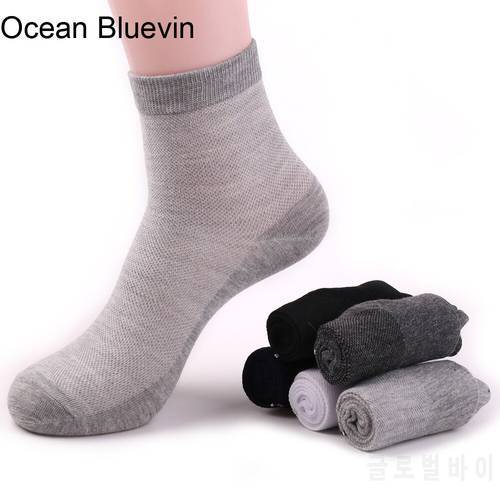 Quality Men&39s Cotton Crew Socks New Style Business Casual Classical 5 Colors Breathable Mesh Cool Comfortable Summer Autumn Sock