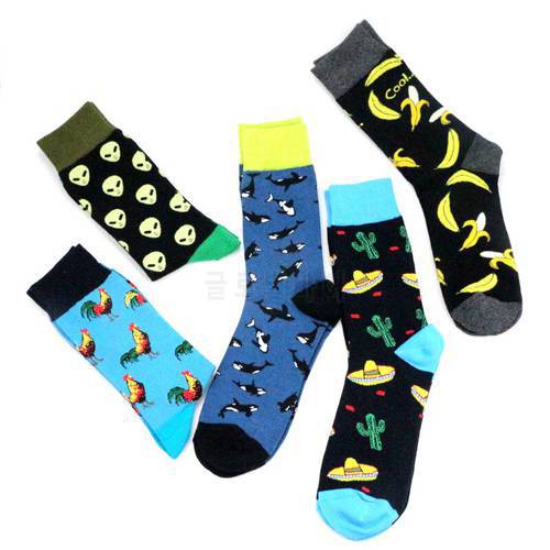 2020 Alien Monkey Chicken Banana Cactus Whale Dinosaur Koala Men Women Couples Socks Funny Happy Plant Socks Cotton Animal Socks