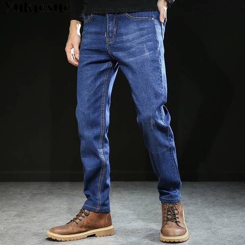 2022 New Mens Fashion Black Blue Jeans Men Casual Slim Stretch Jeans Classic Denim Pants Trousers clothes M-7XL High Quality