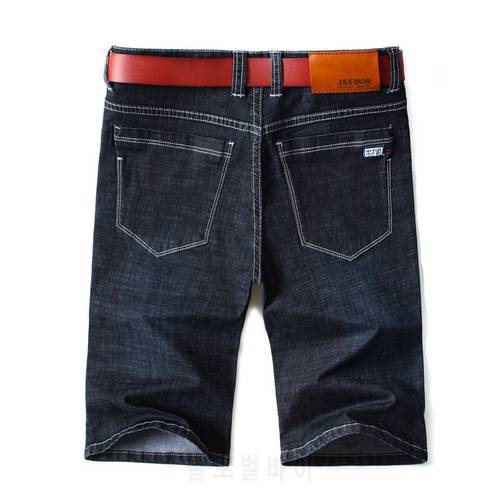 Mens Summer Stretch Lightweight Blue Denim Jeans Short for Men Jean Shorts Pants Plus Size Large Size 42 44 46