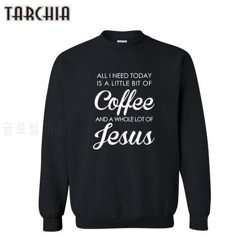 TARCHIA Sweatshirt COFFEE JESUS Hoodie Hip Hop Oversized Pullover Hoodies Male Sweatshirt Clothing Men Long Sleeve Casual Tops