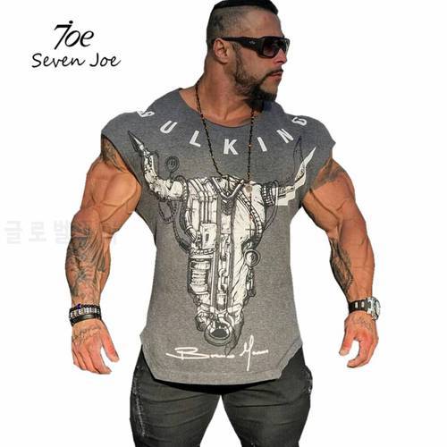 Seven Joe New Bodybuilding and Fitness Mens Short Sleeve polyester T-shirt Gyms Shirt Men Muscle Tights fitness T Shirt