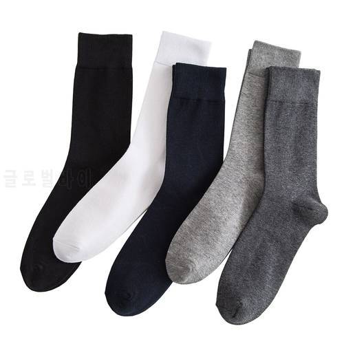 New Men&39s Cotton Socks Black White Business Men Plus Size Socks Soft Breathable Summer Winter for Male 100 Cotton Socks 5 Pair