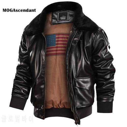 Men&39s Winter Retro Leather Jackets Male Hooded Leather Jacket Motorcycle Outwear Fur collar Leather Jacket Male Outdoor Coats