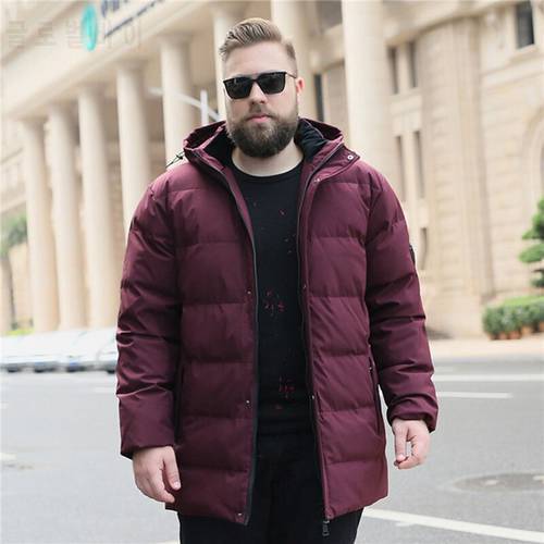 Winter men&39s extra large collar collar down jacket winter jacket 150kg plus size hooded warm down jacket 10xl tide 11XL