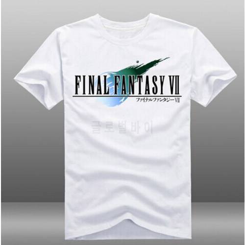 Mens Game Final Fantasy T-shirts White Short Sleeve O-Neck Tops Tees Shirts Short Sleeve T Shirt Men Grinch Shirt Hip Hop