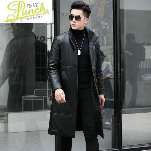 Duck Leather Genuine Cow Down Winter Coat Men Long Jacket for Mens Clothes 2021 Jaqueta De Couro SY10N YY916