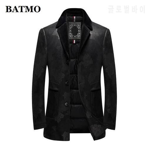 BATMO 2020 new arrival 90% white duck down jackets men.fake leather thicked parkas coat AOL2025