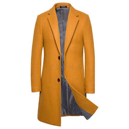 2019 Men&39s Wool Coat High quality Luxury Trench Coat Men Winter Long Wool & Blends Jacket Casual Woolen Coat Male Big Size 5XL