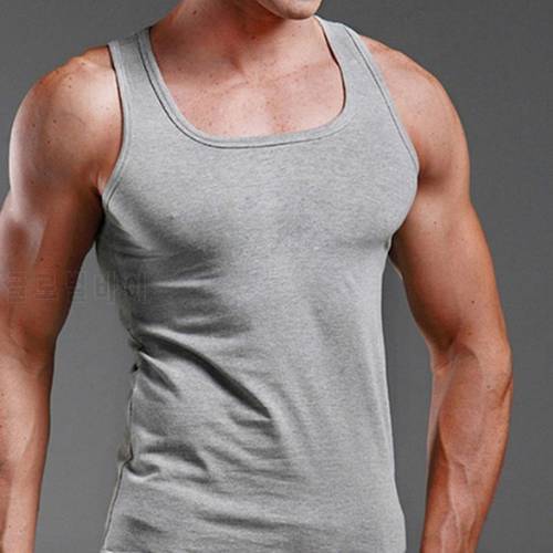 Summer Men Tank Tops Clothing Bodybuilding Tanktops Men Fitness Singlet Sleeveless Solid Sleeveless Tank
