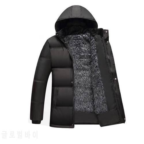 2020 New Waterproof Winter Jacket Men Hoodied Parka Men Warm Winter Coat Men Thicken Fleece Zipper Mens Jackets Plus Size 4XL