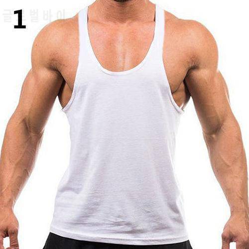 2020 Casual Fashion Clothing Bodybuilding Cotton Gym Tank Tops Men Sleeveless Undershirt Fitness Stringer Muscle Workout Vest