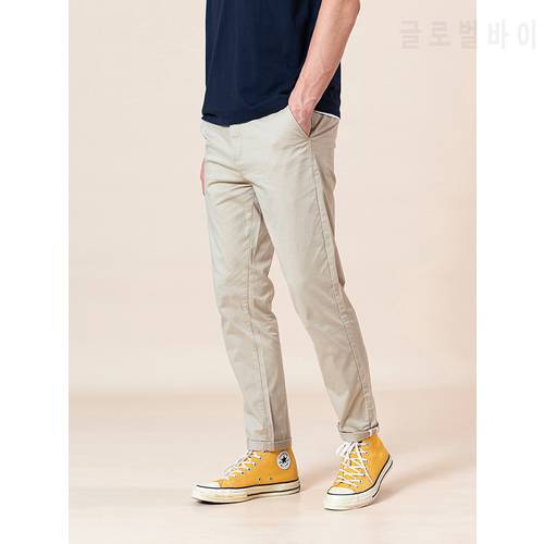 SIMWOO 2022 Autumn New Slim Fit Tapered Pants Men Enzyme Washed Classical Chinos Basic Plus Size Trousers SJ150482
