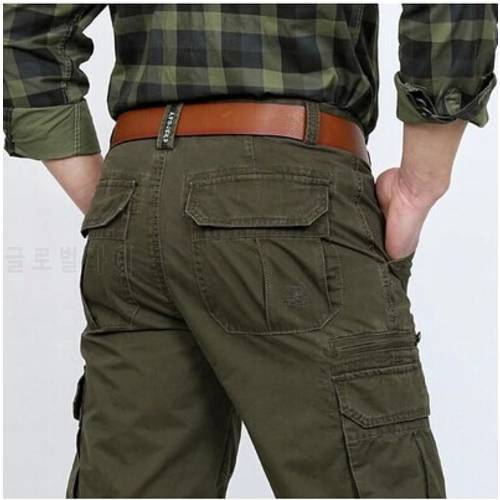 ICPANS Mens Pants Cotton Casual Military Mens Cargo Pants With Many Pockets Army Khaki Plus Size 30-44 Mens Pants 2019