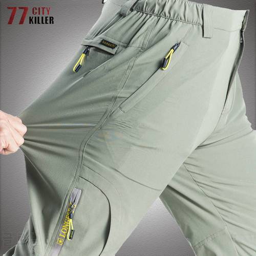 Hiking Pants Men Big Size 5XL Stretch Quick Dry Trousers Mens Mountain Climbing Outdoor Joggers Cargo Pants Male Thin Pantalones