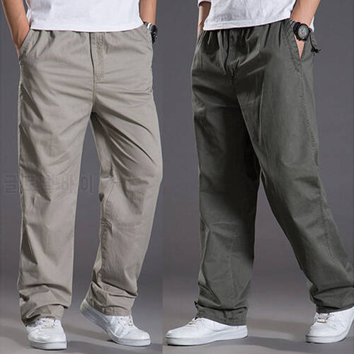 2021 Spring Summer Casual Pant Men Loose Fashion Zipper Pocket Trousers Super Large Size Xl-6xl