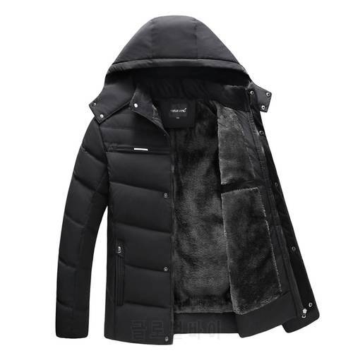 Hot Sale Winter Jacket Men -15℃ Thicken Warm Parkas Hooded Coat Fleece Man&39s Jackets Outwear 4XL Jaqueta Masculina Father&39s Gift