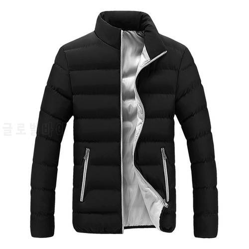 Men Fall Winter Jacket Coats Windproof Snow Jackets with Inner Down Cotton Layer Warm Outfits Slim Stand Collar Outwear 2020