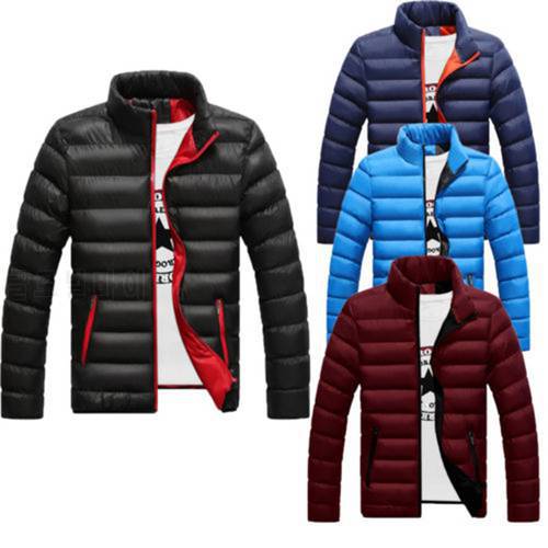 Men Skiing Jackets Parkas Winter Warm Coat Casual Stand Collar Thick Parkas Men Long Sleeve Overcoats Plus Size M-4XL