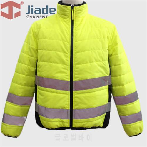 Adult High Visibility Men&39s Work Reflective Autumn Jacket Men&39s Warm Jacket EN471ANSI Autumn&Winter Jacket free shipping