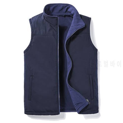 Vest Sleeveless Jacket Mens Autumn Spring 2022 Vest Men Soft Warm Waistcoat Fleece Jackets Male Big Size 5XL Outdoor Casual