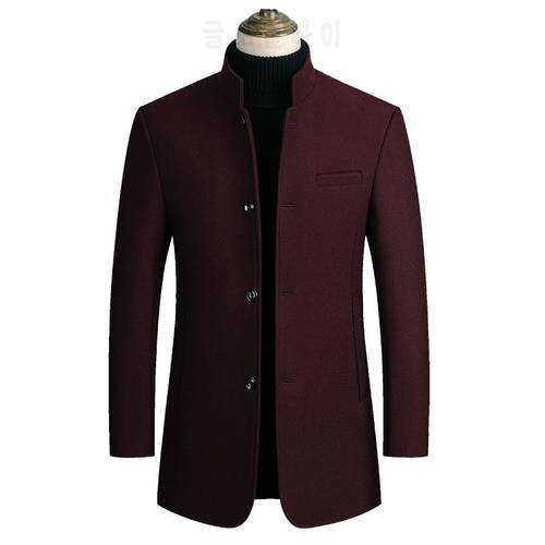 Woolen MEN&39S Coat, Mens Coat,Autumn and Winter New Style Wool Overcoat Men&39s,Mid-length Business Casual MEN&39S WEAR,coats for Men
