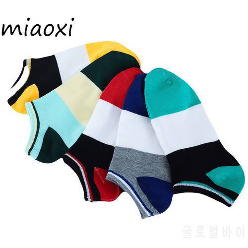 miaoxi 5 Pairs New Arrival Men Summer Polyester Short Socks Casual Solid Comfortable Knit Boat Sock For Man Sock Wholesale