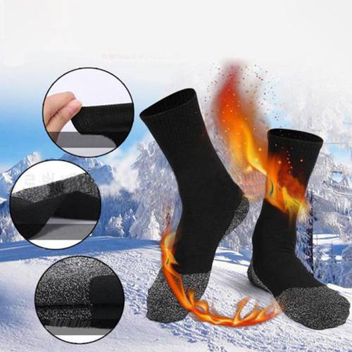 1 Pair Winter 35 Degree Thermostat Warm Socks Gestified Fiber Temperature Socks Mountaineering Ski Padded Soft Warm Socks
